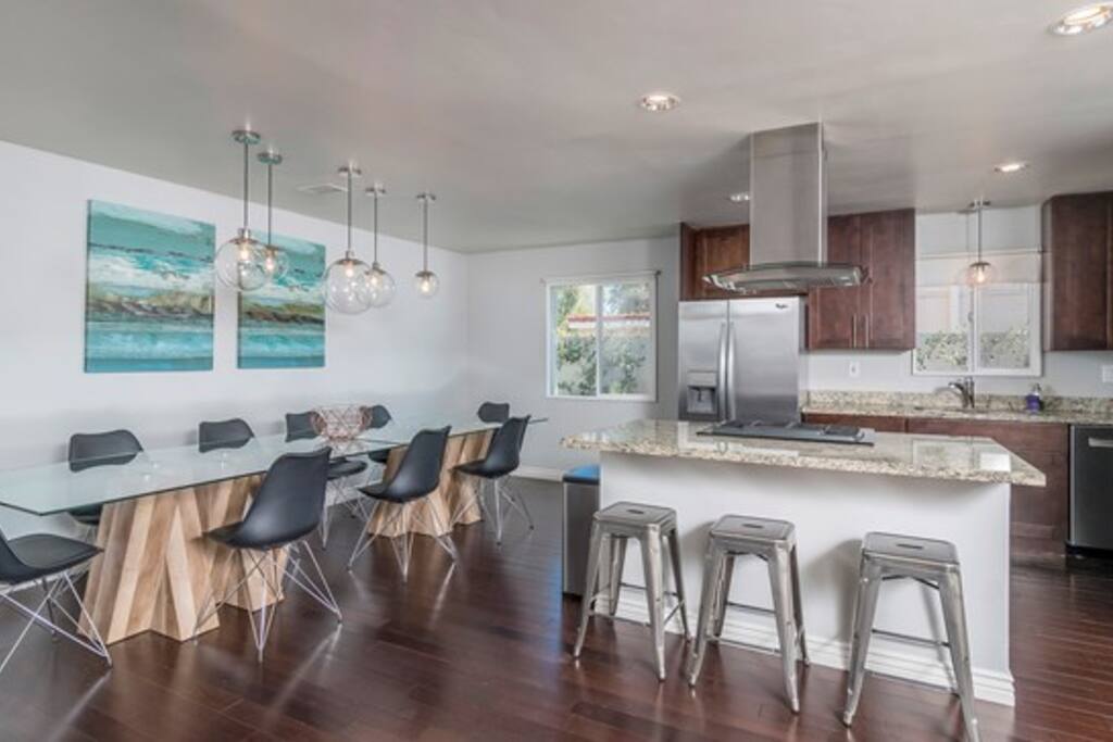 Home 1: New custom kitchen and dining table for 10!