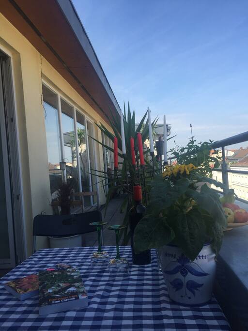 The view from the beach chair next to the entrance to the bedroom
