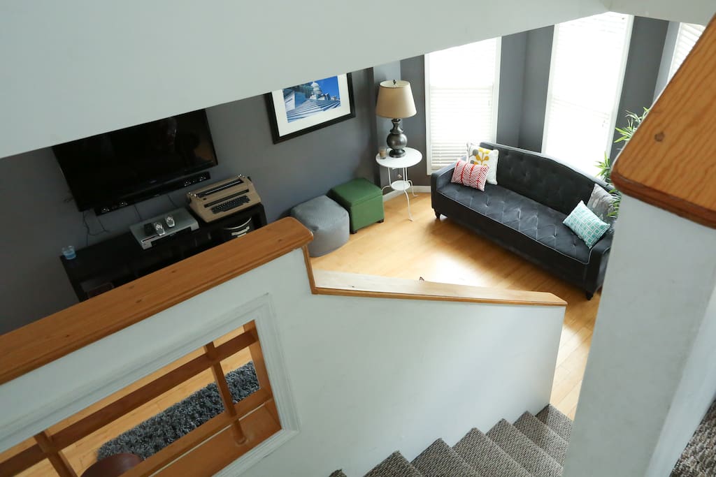 living room from first fight of stairs