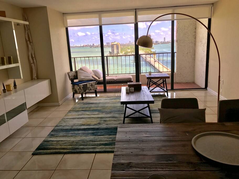 Living room and view (now with couch)