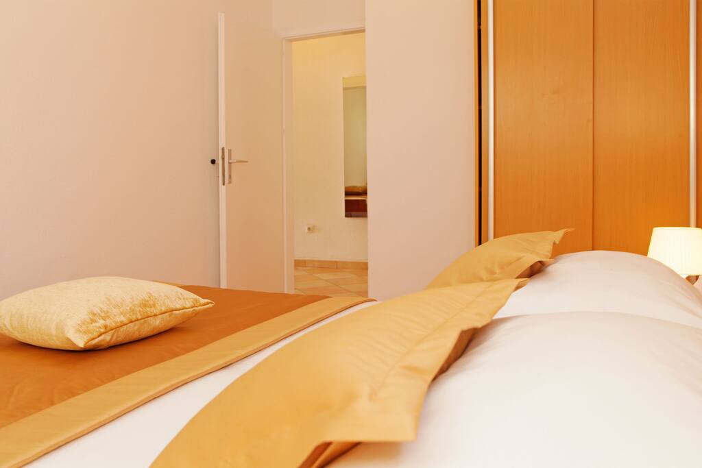 master bedroom with double bed