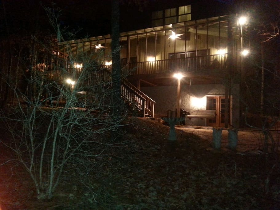 The "Greenhouse" at night