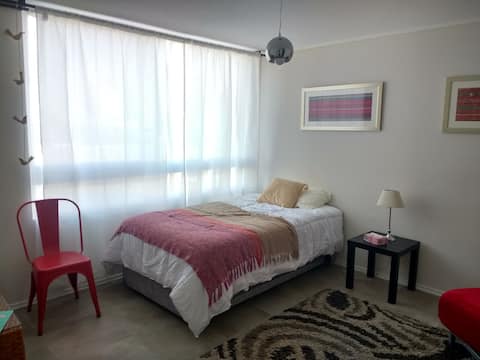 Acogedor studio Stgo centro, cocina, baño y closet