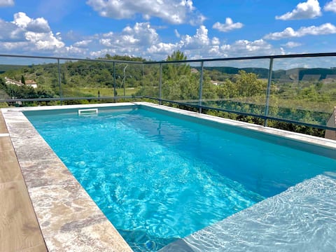 Villa in Cévennes Anduze with pool and jacuzzi