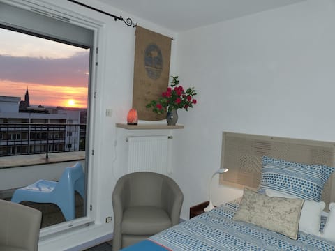 Successful Airbnb property: ☘Cigognes en ville☘ parking, terrace, bike garage in Bourse Esplanade Krutenau