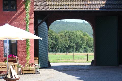 Modern country house apartment, 35 sqm, ground floor, left