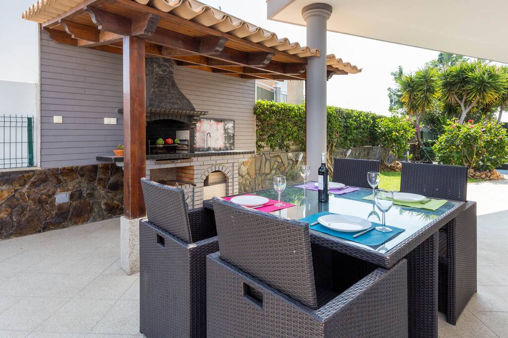 Covered Barbeque area with sink