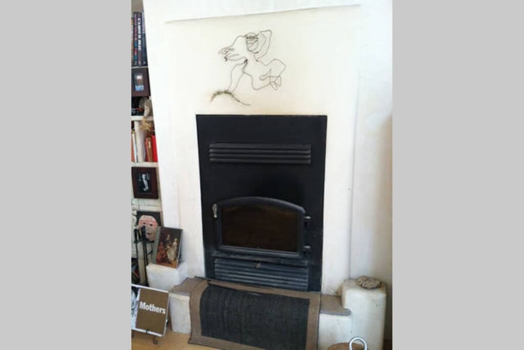Fireplace.