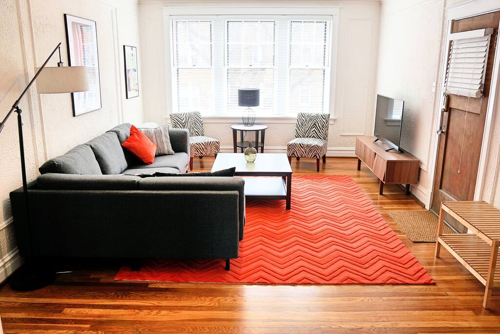 Living room has great "southern exposure".