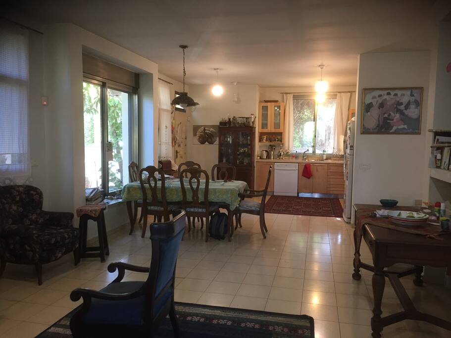 Living room and kitchen