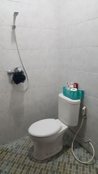 Bathroom with hot shower