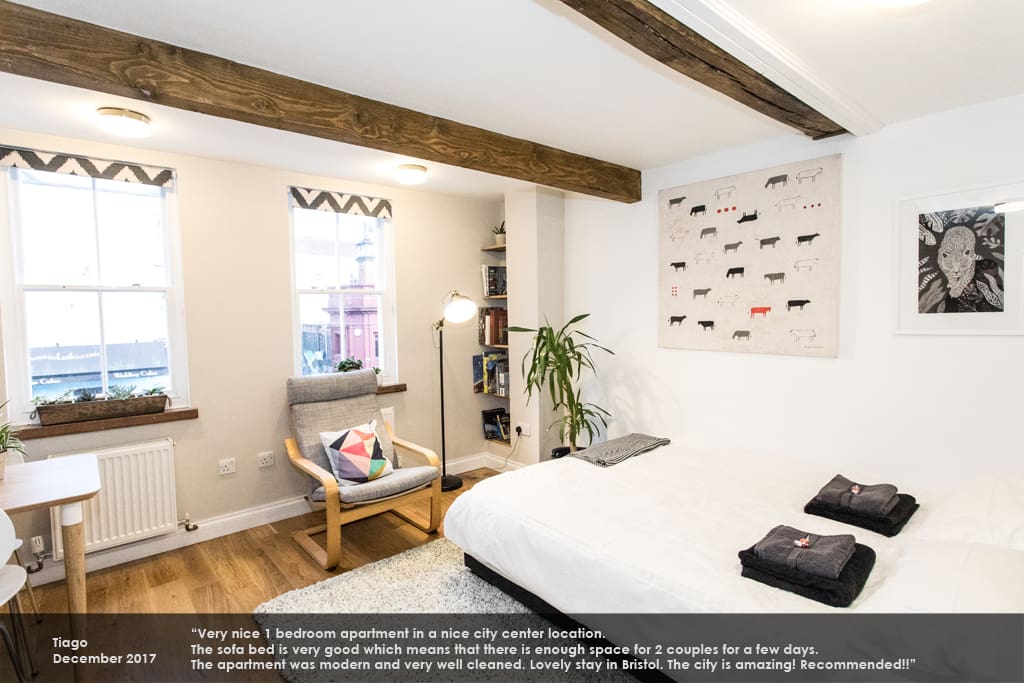 The lounge sofa opens out into a large comfy euro-double bed. Always clean and fresh linen and towels for guests using this bed.
