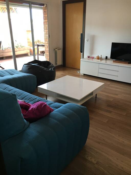 Comfortable lounge room with television