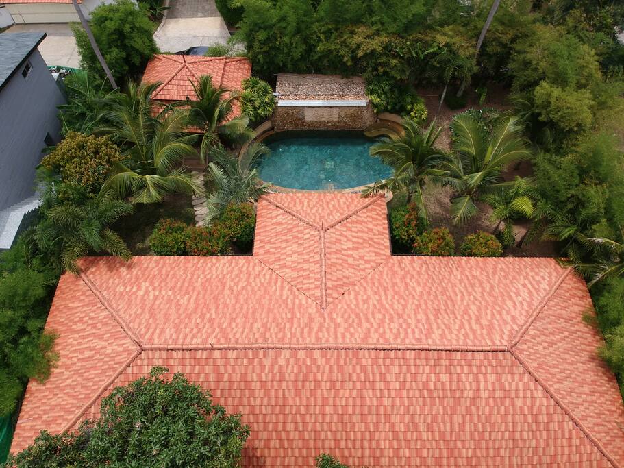 ariel view from the back