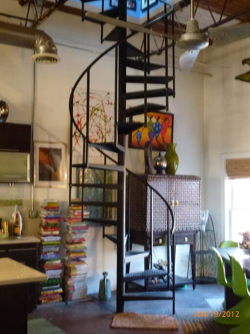 Stairway to roof Deck