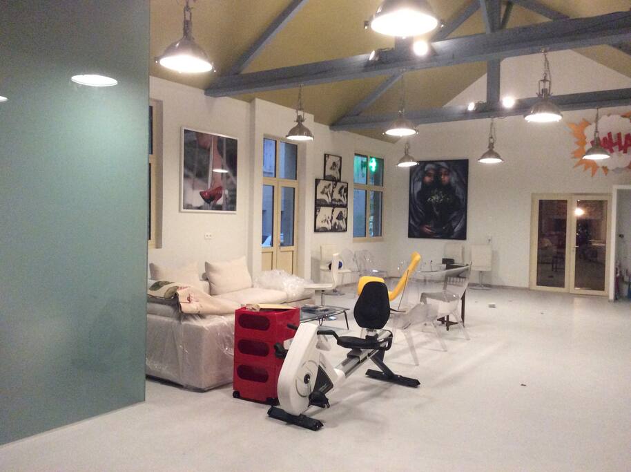 Le loft comprend une salle de bains et une cuisine indépendantes.