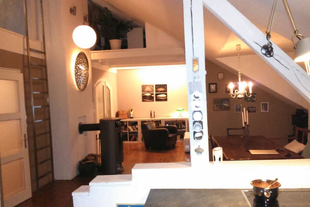 view from the open kitchen