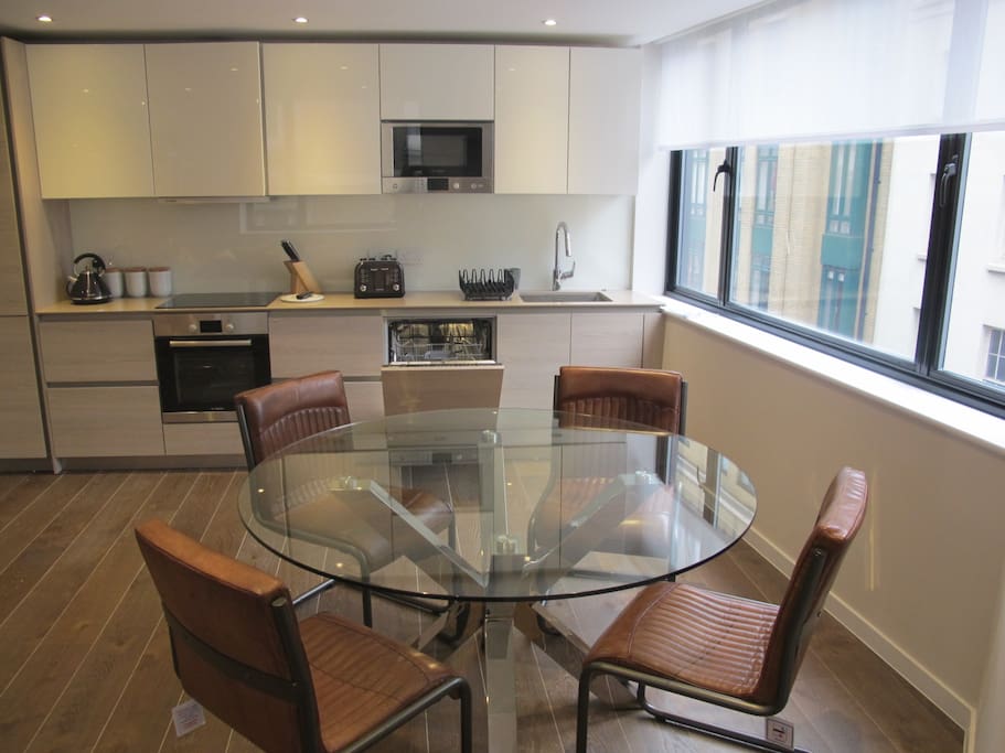Lots of space to eat at home and have a rest from the city.