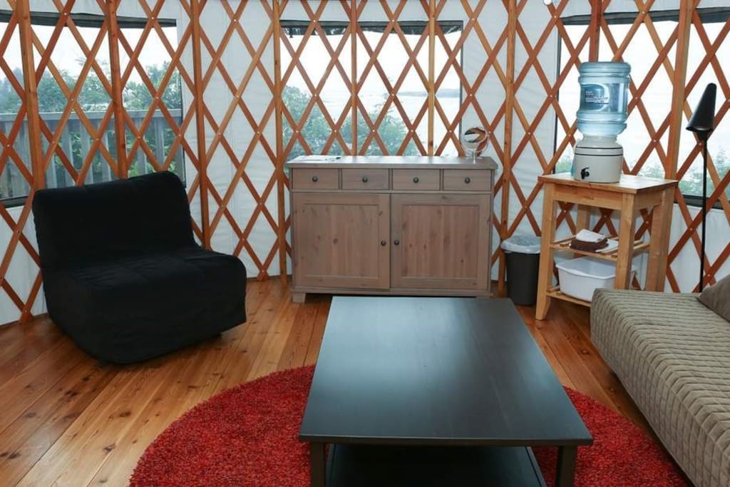 These yurts have charming interiors which makes for a luxury camping experience