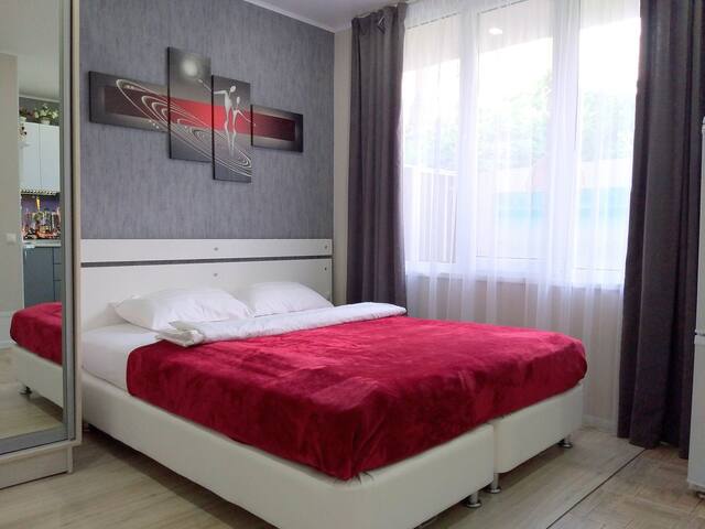 Стильная студия ДЛЯ ДВОИХ гостей. 50м. от моря.