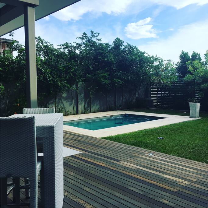 Pool entertainment area