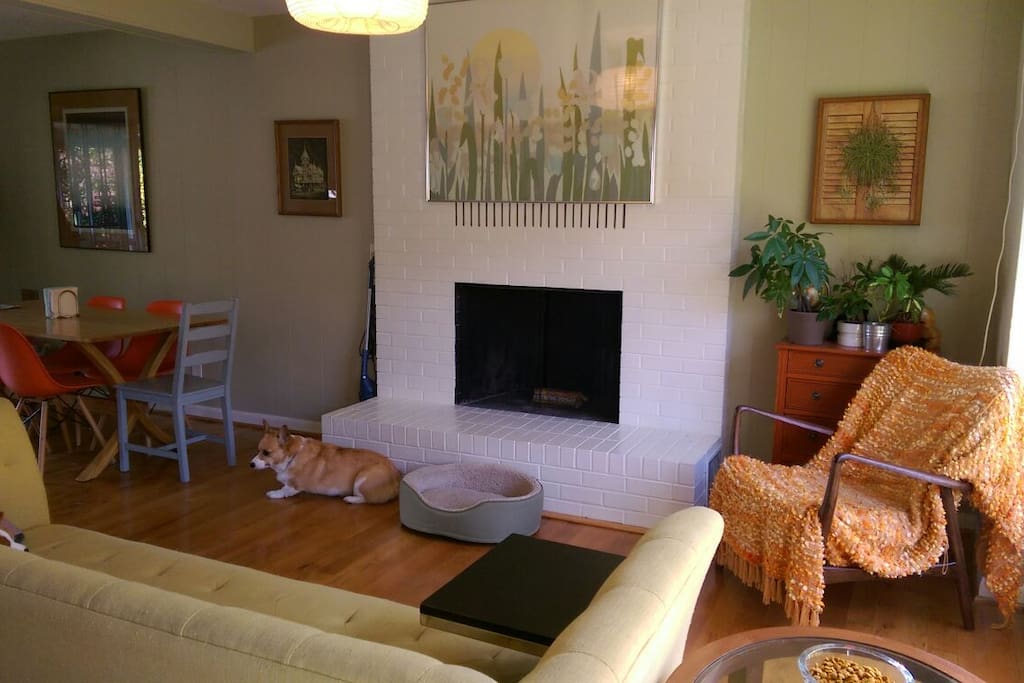 Feel like you're at home when you step through the door (especially when you're greeted by Gidget, my 5 year old Corgi).