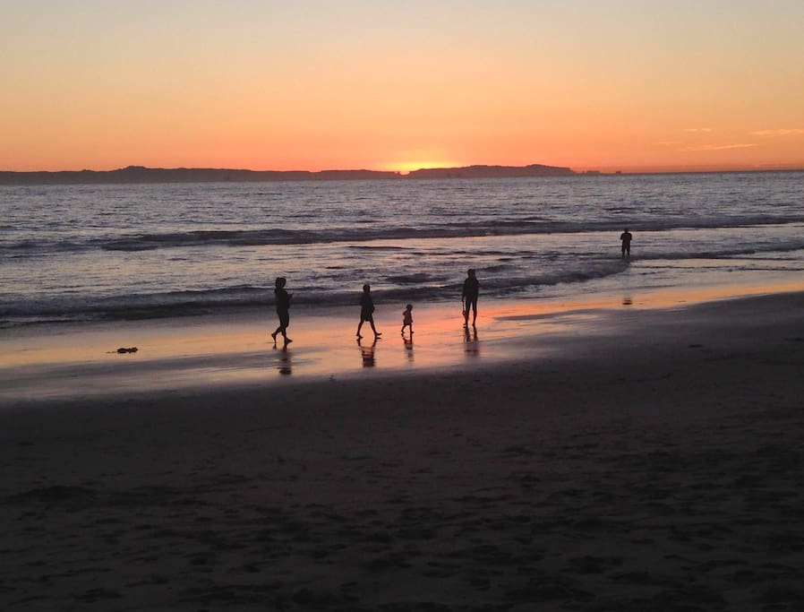 Family time at the beach