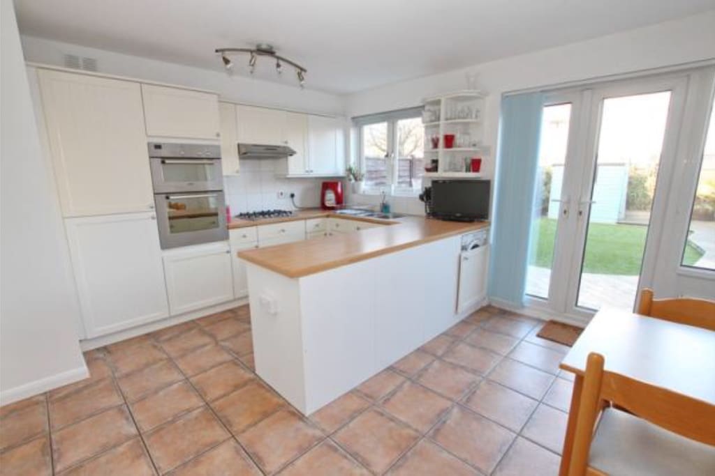 Kitchen, located on the ground floor with great views of the garden