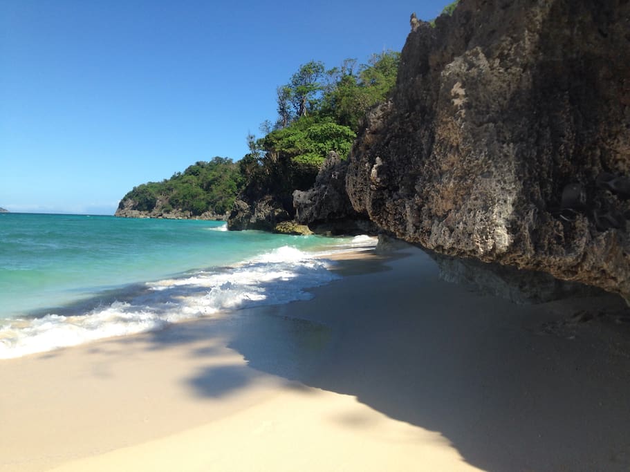 Private coves during low tides