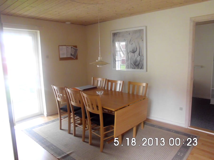 køkken /allroom med plads til 8 personer