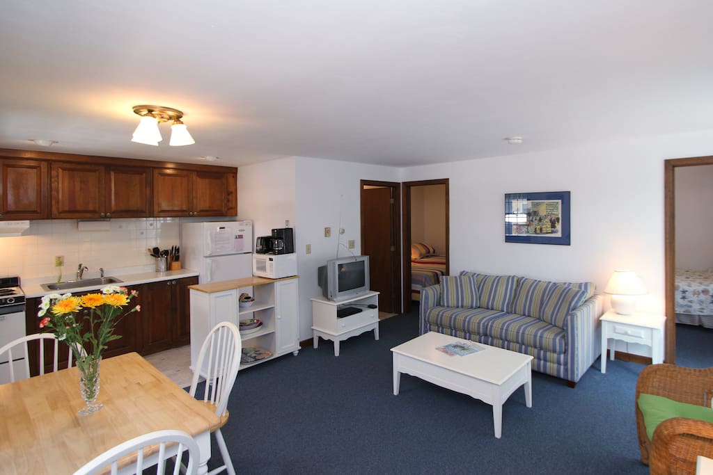 Comfy and open living/kitchen/dining space - each of the 4 units have their own!