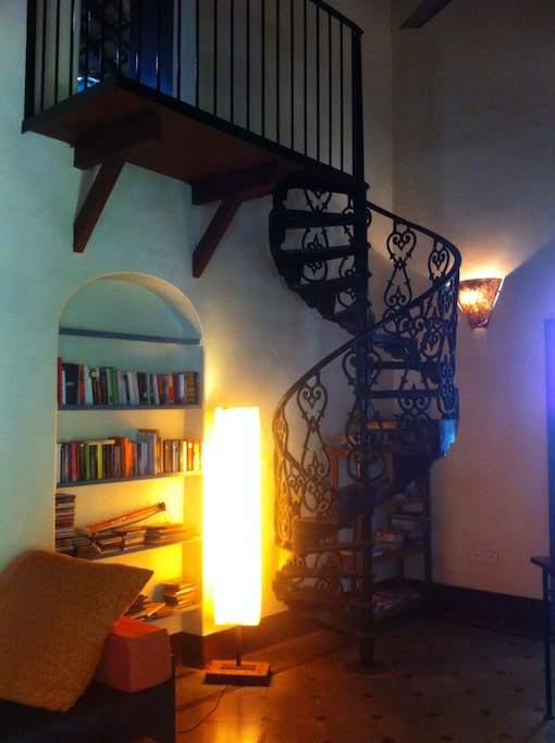 MADstairway in living room to the BUDDHA Room.