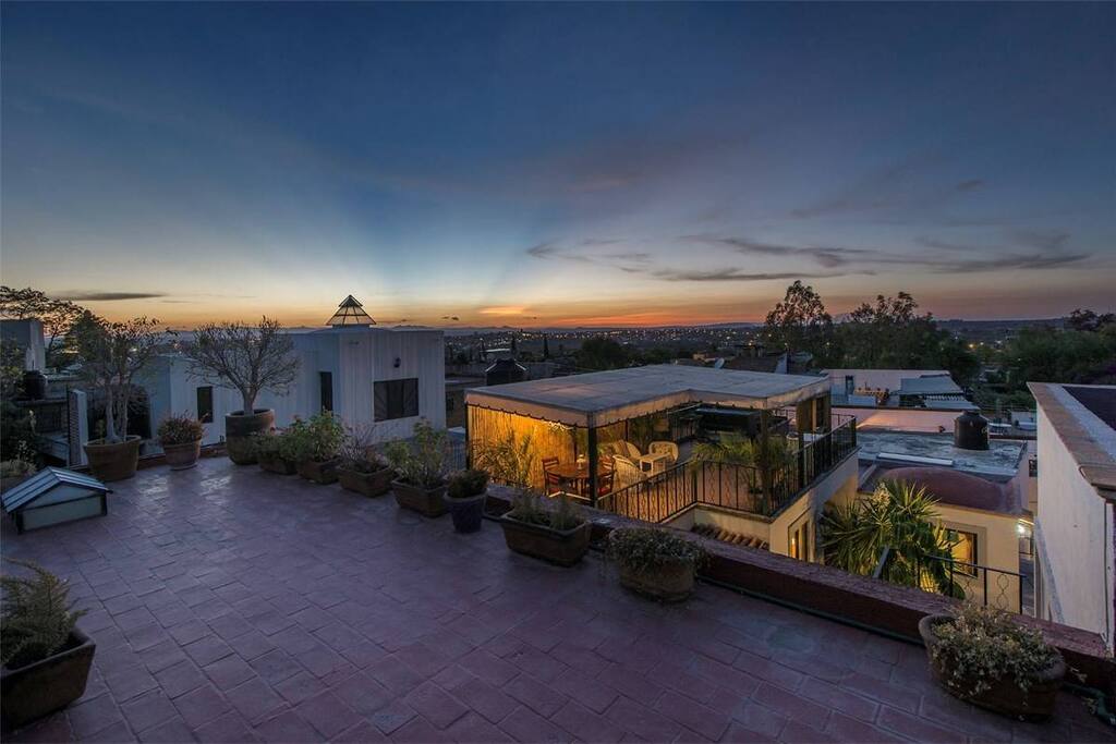 Night view from private patio