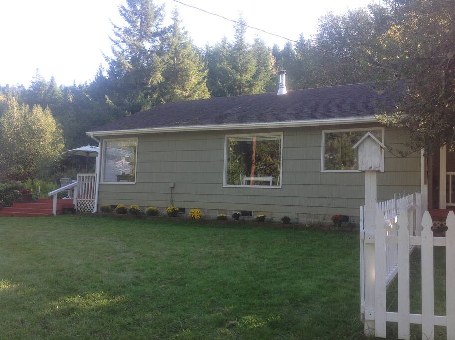 Country cottage front of house