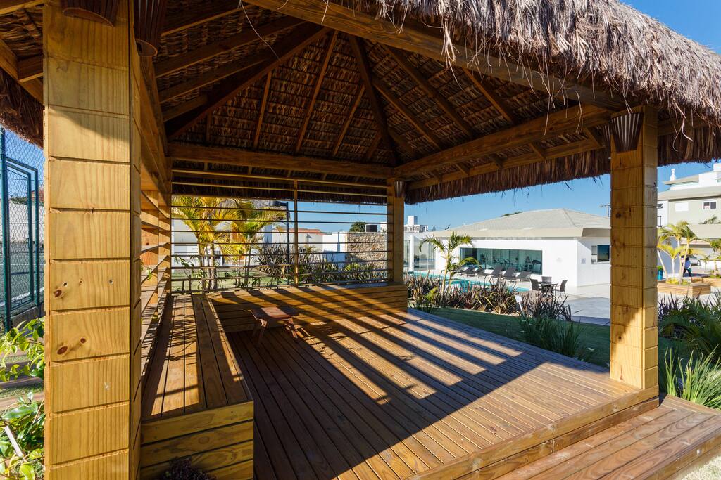 Gazebo na área de lazer.