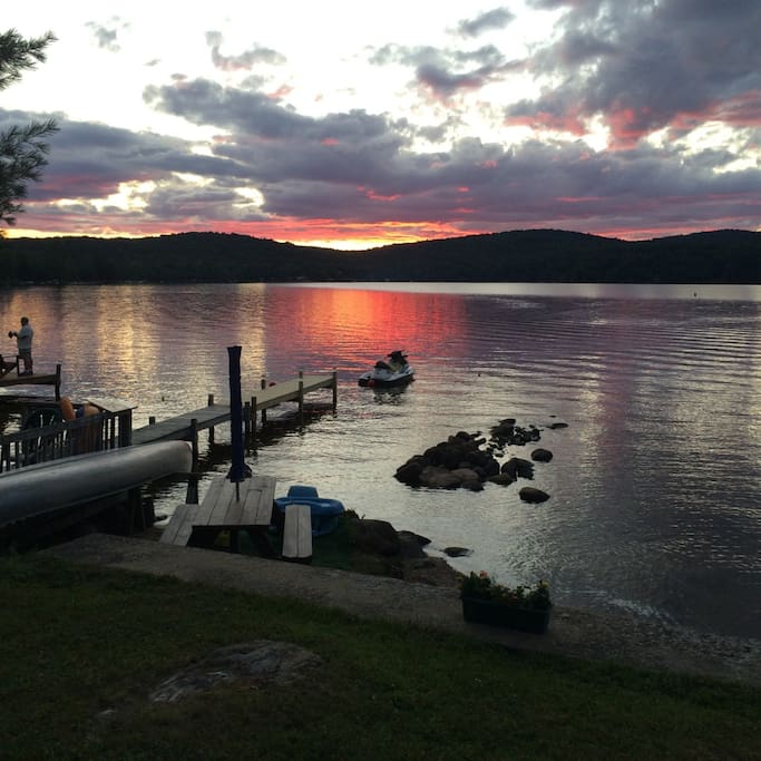 Caroga Lake at sunset