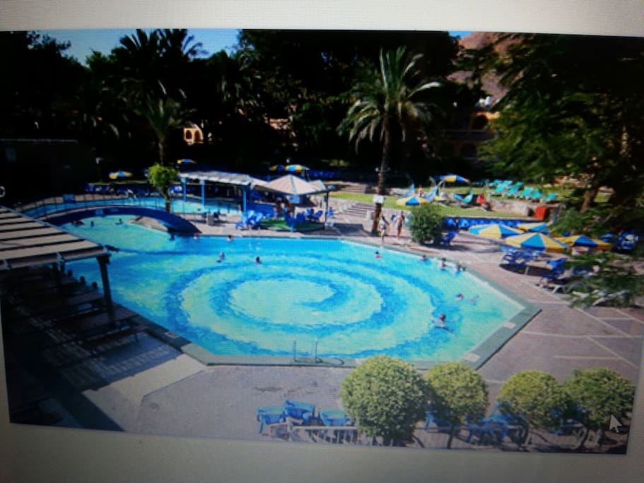 There is a swimmingpool in the club inn hotel in eilat
The weather is warm all over the year
