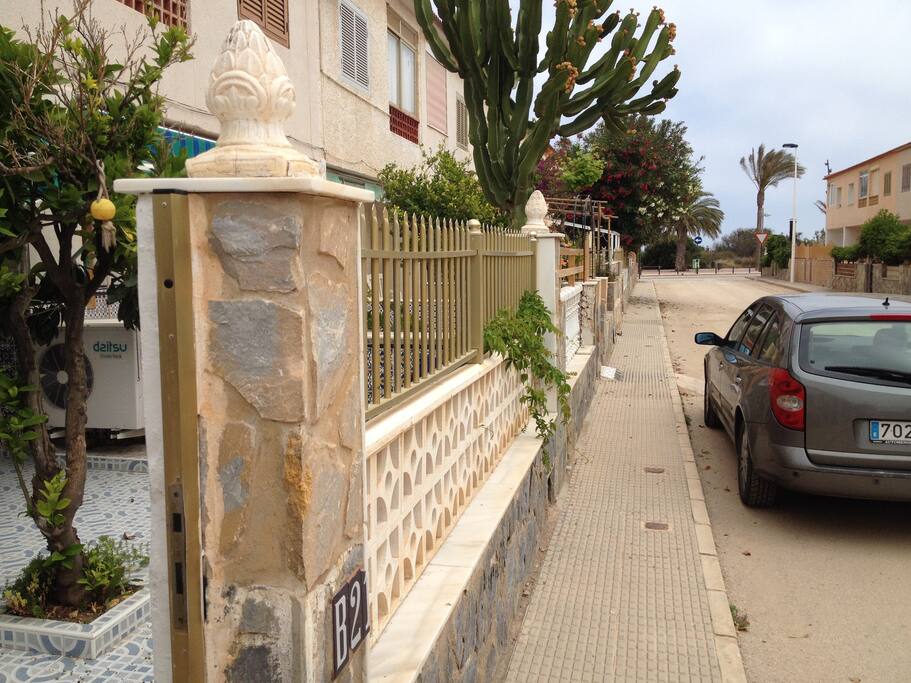 Vistas a la playa, zona protegida con vegetación y dunas.