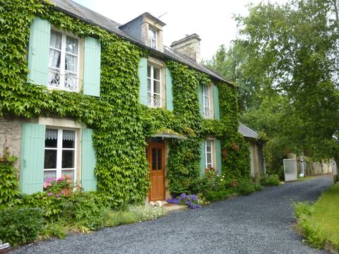 The house with green shutters and breakfast