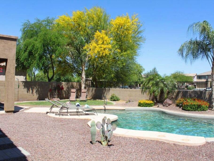 Larger backyard for families to stretch out