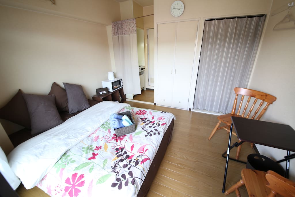 Room is small but enough for a sole traveler or a couple one. I always keep your room clean!