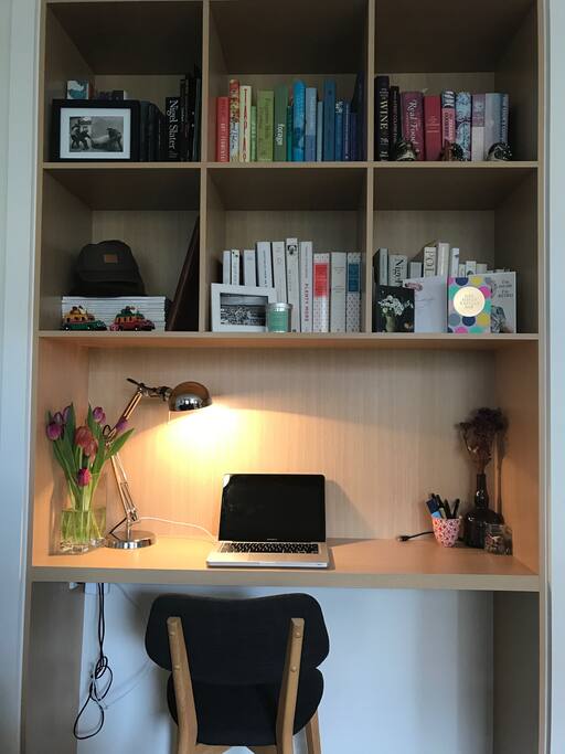 Study/Work Space - and plenty of cook books to draw inspiration from