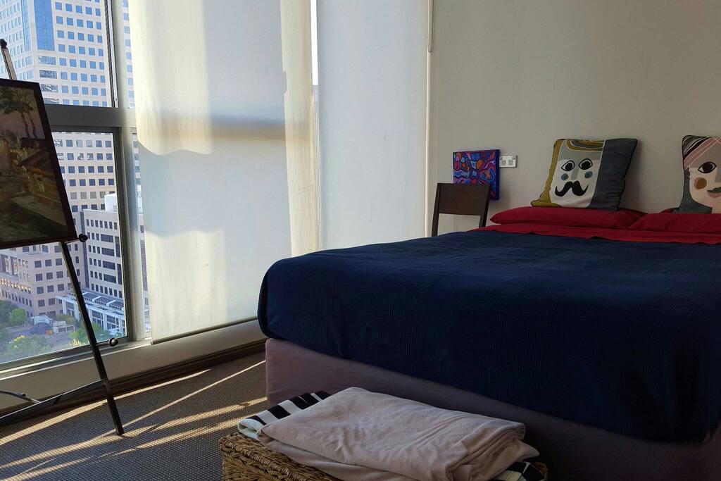 Bedroom with queen-size bed