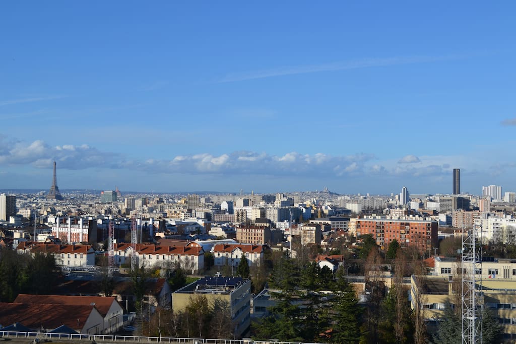 En vous penchant légèrement vous pourrez avoir une magnifique vue sur Paris
