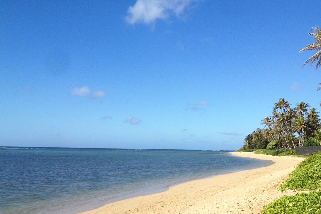 Kahala Beach one block away
