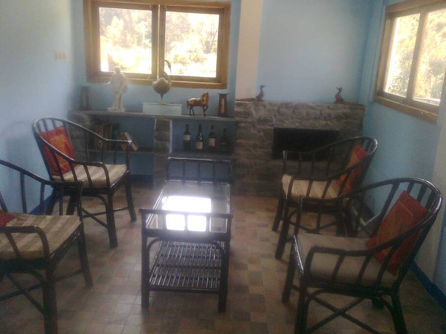 Drawing room with fire place
