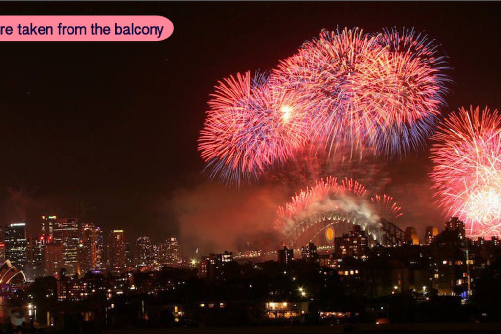 Fireworks at NYE - pic taken from the balcony