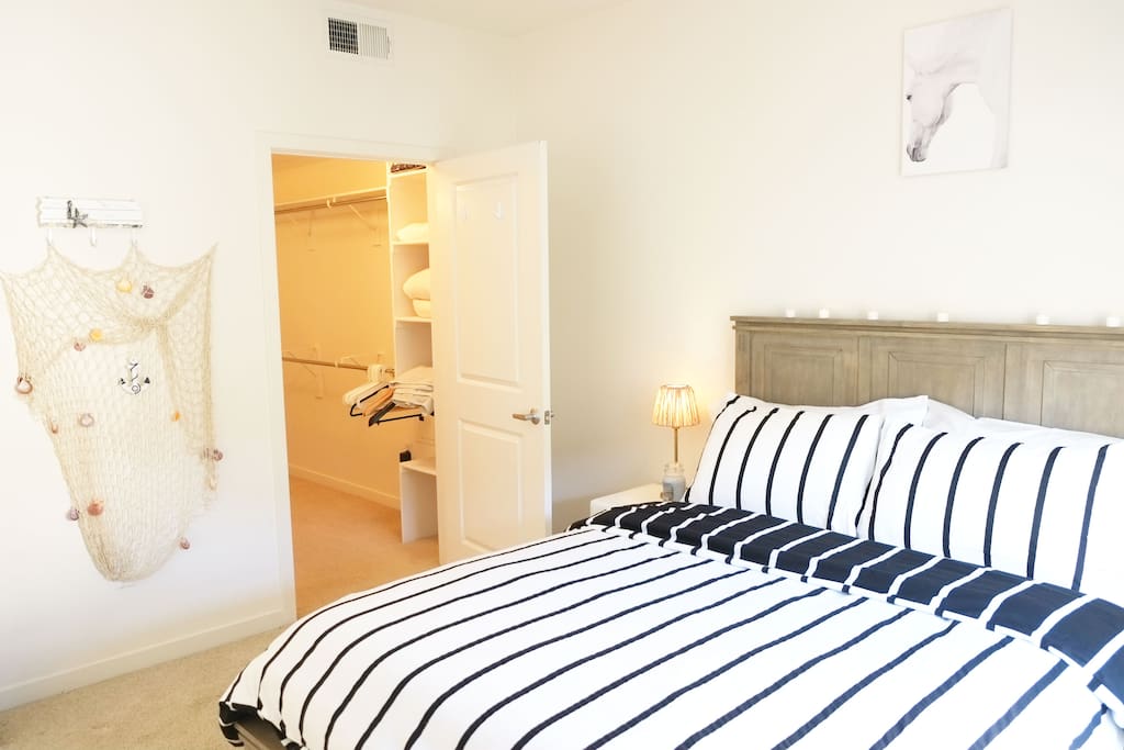 Master bedroom with walk-in closet