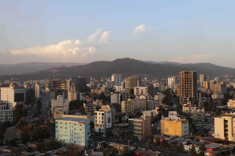 The City Sunset View of Addis Ababa