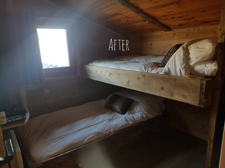 Camas de nueva construcción con TV y DVD.